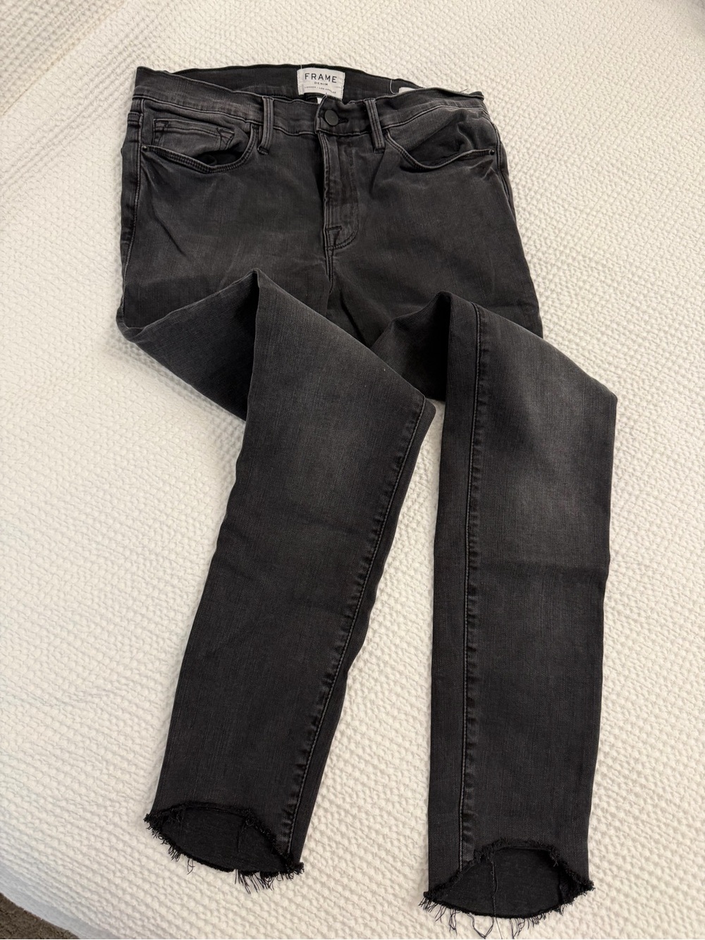 Frame Denim Women's Black Washed Jeans - Picture 5 of 6